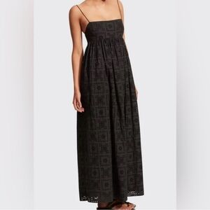 Marteau Broderie Black Cotton Dress